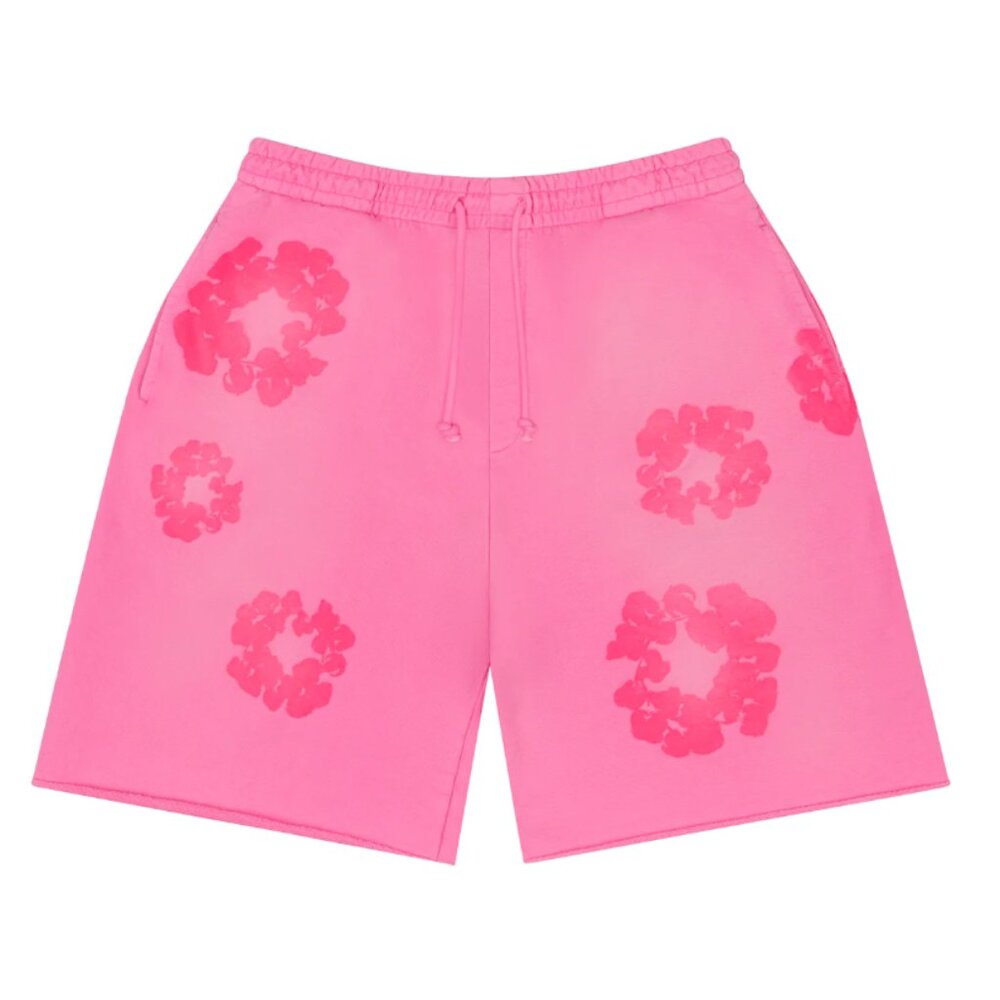 Denim Tears Mono Cotton Wreath Sweat Shorts - Pink (Unisex, NWT)
